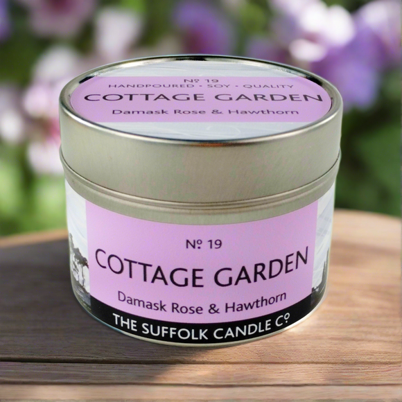 COTTAGE GARDEN - Damask Rose, Hawthorn and Violet - handmade soy candle - 100g
