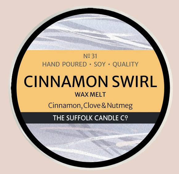 CINNAMON SWIRL - Cinnamon, Clove and Nutmeg - handmade wax melt - 50g