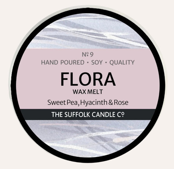 FLORA - Sweet Pea, Hyacinth and Rose - handmade wax melt - 50g