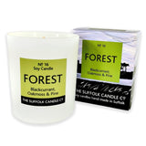 FOREST - Blackcurrant, Oakmoss and Pine - handmade soy candle - 200g - white glass