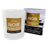 NOIR - Black Pepper, Patchouli and Sandalwood - handmade soy candle - 200g - white glass