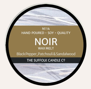 NOIR - Black Pepper, Patchouli and Sandalwood - handmade wax melt - 50g