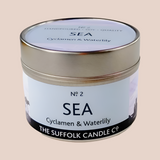 SEA - Cyclamen and Waterlily - handmade soy candle - 100g