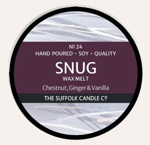 SNUG - Chestnut, Ginger and Vanilla - handmade wax melt - 50g