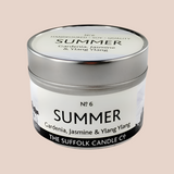 SUMMER - Gardenia, Jasmine and Ylang Ylang - handmade soy candle - 100g