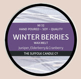 WINTER BERRIES - Juniper, Elderberry and Cranberry - handmade wax melt - 50g