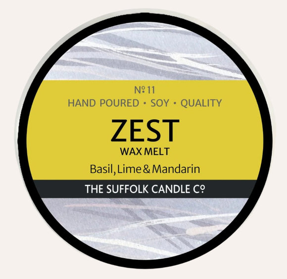 ZEST - Basil, Lime and Mandarin - handmade wax melt - 50g