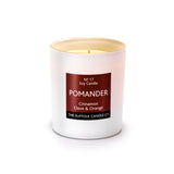 POMANDER - Cinnamon, Clove and Orange - handmade soy candle - 200g - white glass