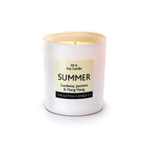 SUMMER - Gardenia, Jasmine and Ylang Ylang - handmade soy candle - 200g - white glass