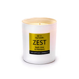 ZEST - Basil, Lime and Mandarin - handmade soy candle - 200g - white glass