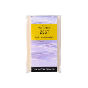 ZEST - Basil, Lime and Mandarin - handmade wax melt bar - 50g